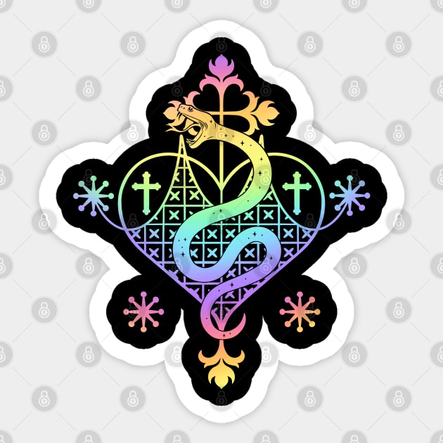 Marie Laveau Sigil Veve Voodoo Hoodoo Sticker by OccultOmaStore